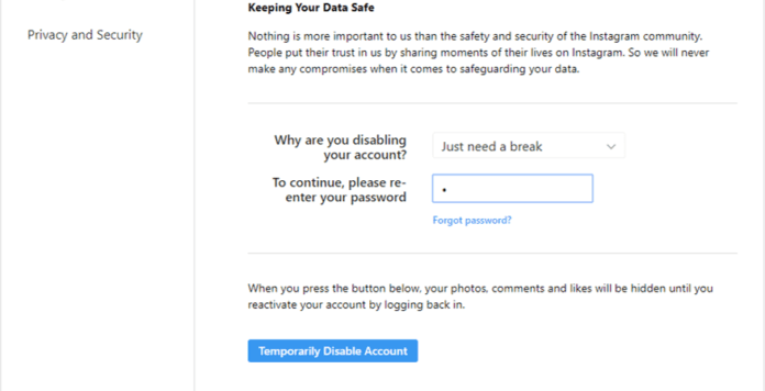 what happens if you deactivate instagram